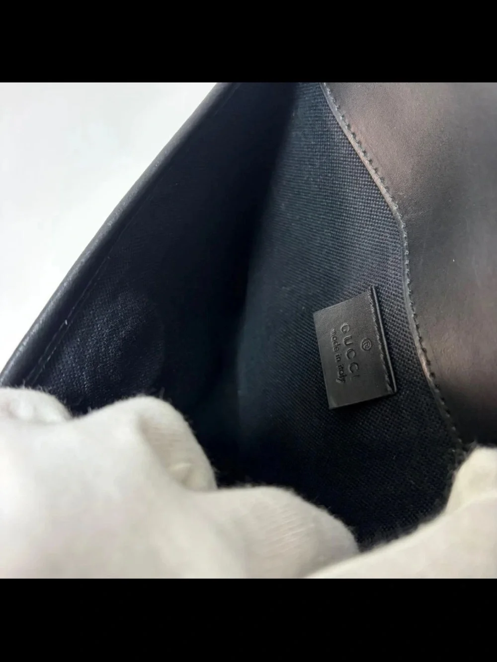 Gucci Black GG Supreme Canvas Belt Bag with Red and Blue Web Strap